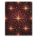 Red Gold Starburst Celestial Scatter Rug