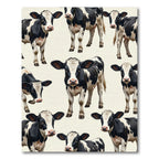 Whimsical Black and White Dairy Cow Rug