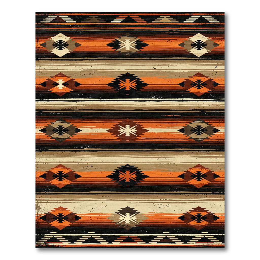 Earthy Southwest Geometric Diamond Stripe Rug