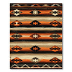 Earthy Southwest Geometric Diamond Stripe Rug