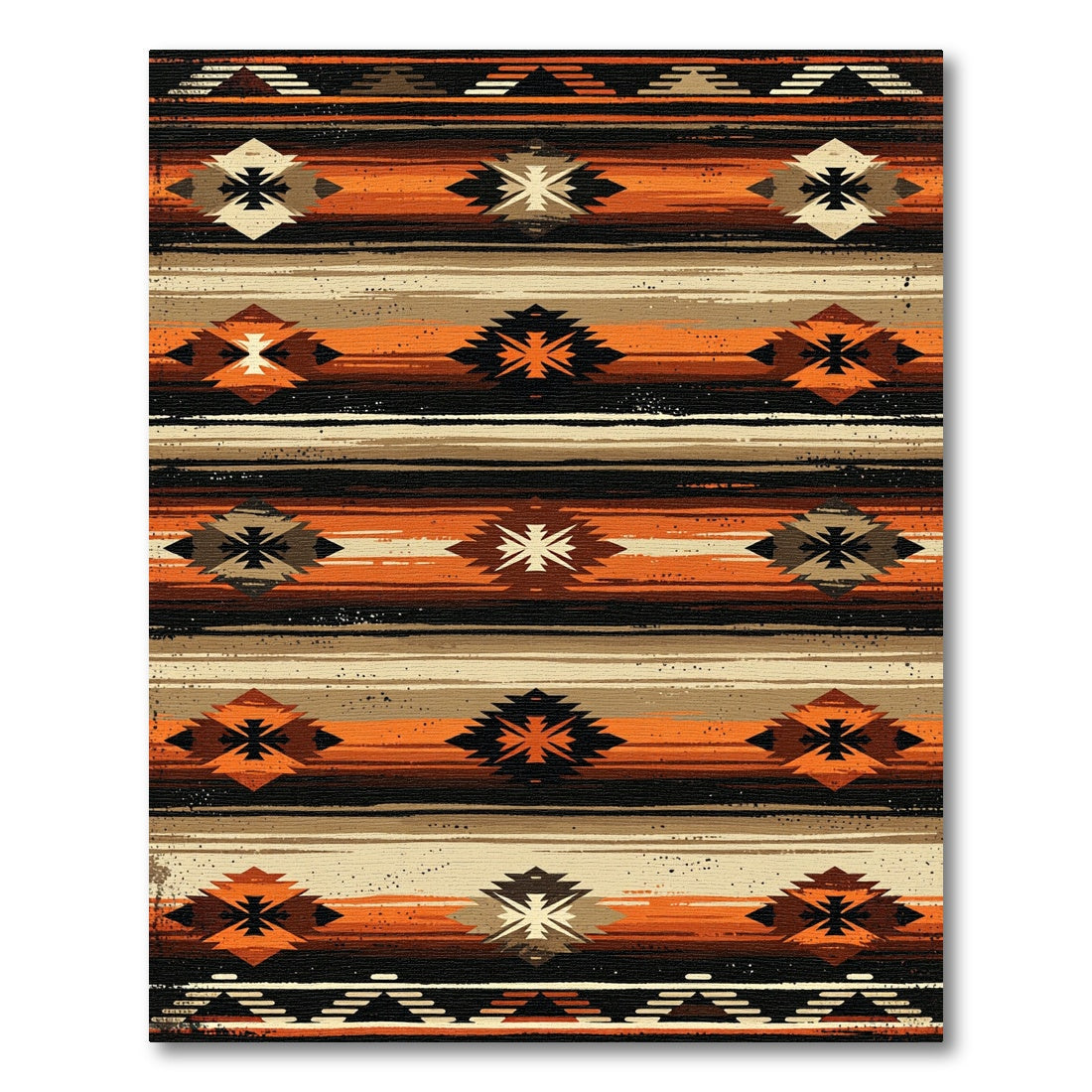 Earthy Southwest Geometric Diamond Stripe Rug