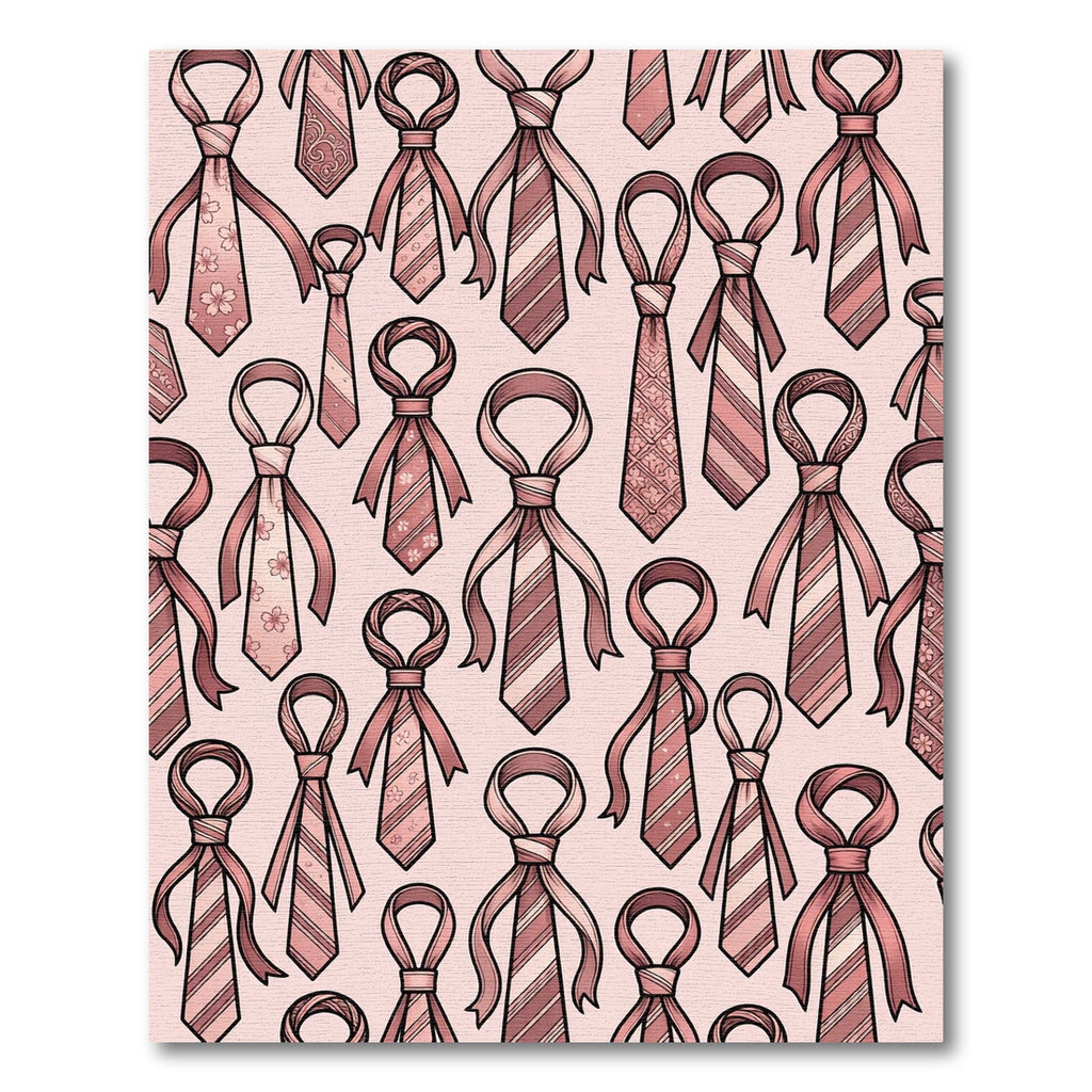 Pink Necktie Floral Stripe Medallion Rug
