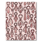 Pink Necktie Floral Stripe Medallion Rug