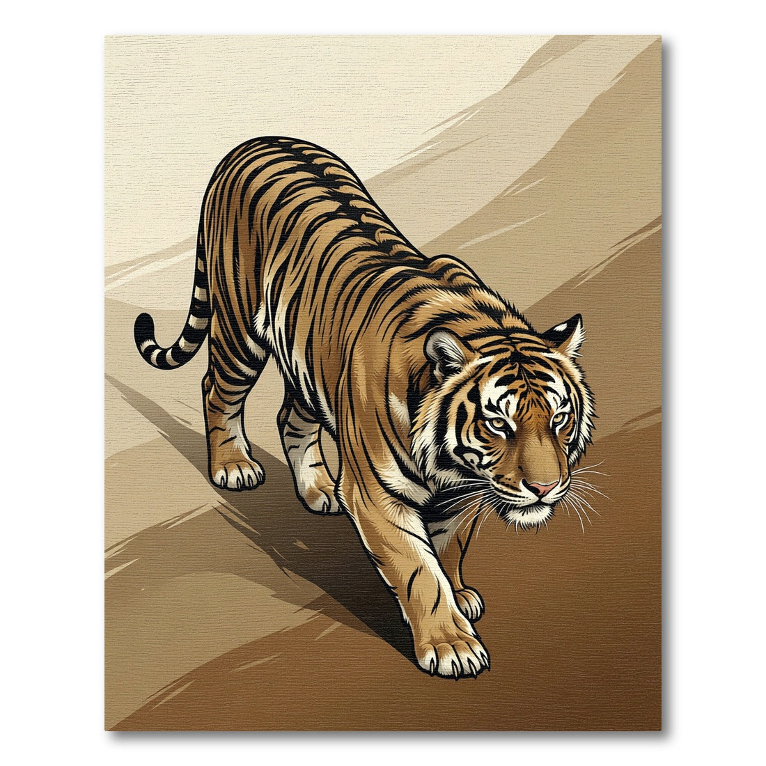 Bold Tiger Stripe Walking Rug