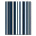 Classic Navy and Cream Pinstripe Rug