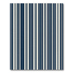 Classic Navy and Cream Pinstripe Rug