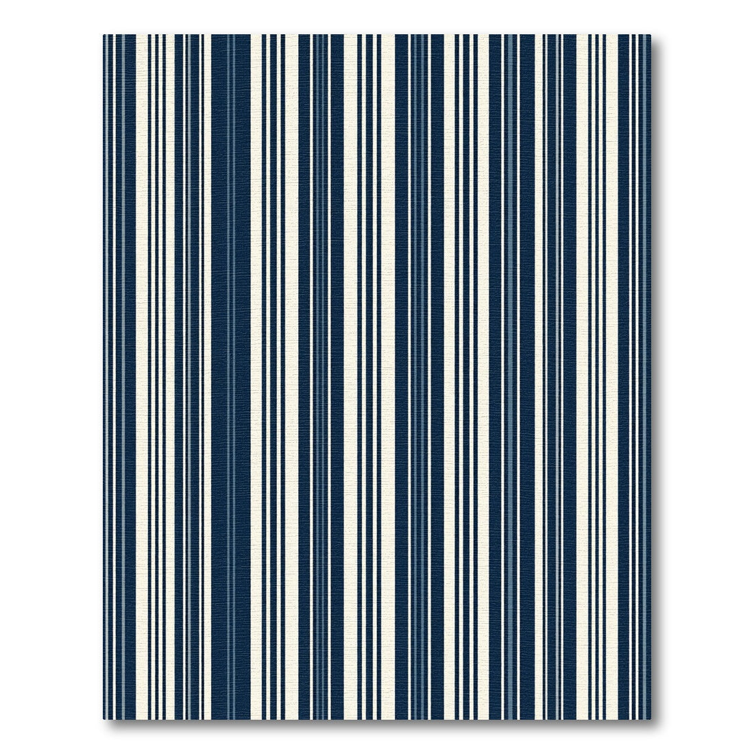 Classic Navy and Cream Pinstripe Rug