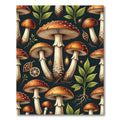 Botanical Forest Mushroom Earthy Tone Rug