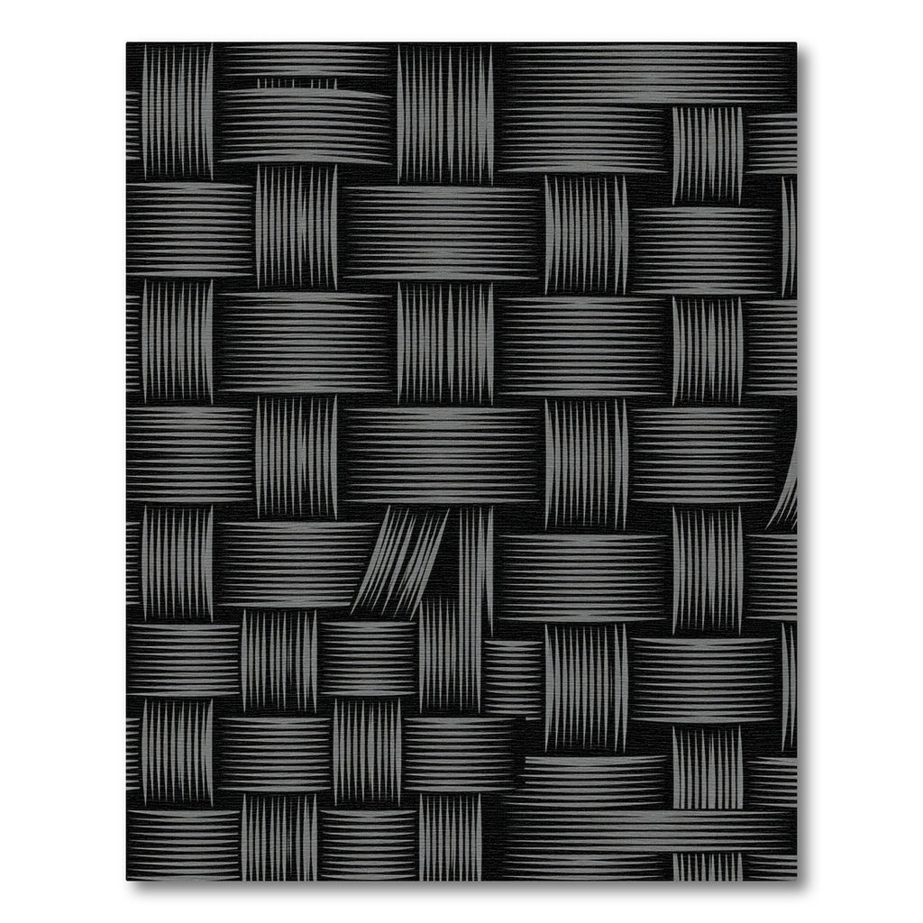 Dark Gray Woven Texture Geometric Rug