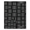 Dark Gray Woven Texture Geometric Rug