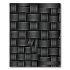 Dark Gray Woven Texture Geometric Rug