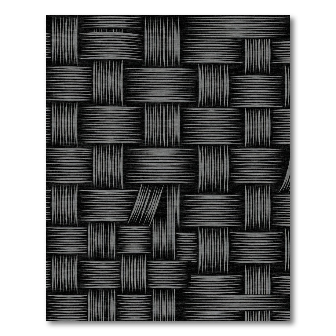 Dark Gray Woven Texture Geometric Rug