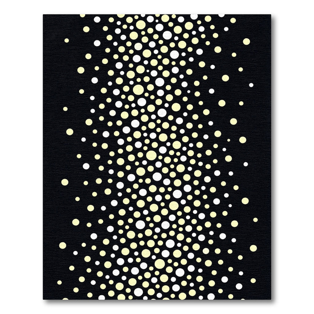 Cream White Gradated Circles Rug
