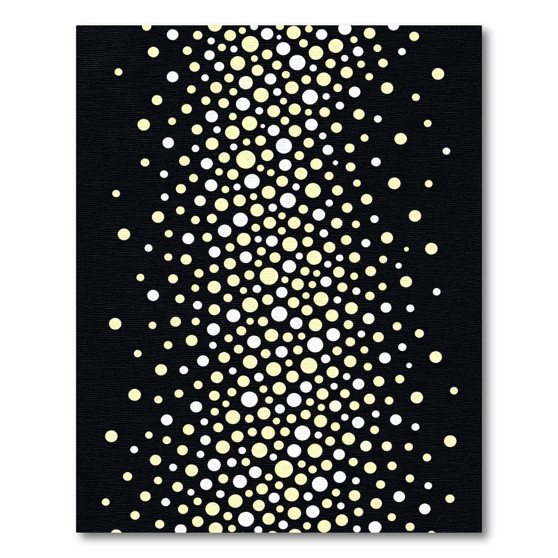 Cream White Gradated Circles Rug