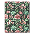 Romantic Blush Rose and Sage Botanical Rug