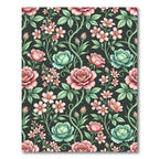 Romantic Blush Rose and Sage Botanical Rug