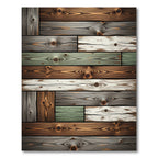 Rustic Weathered Multi Tone Plank Rug