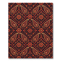 Ornate Copper Paisley Floral Medallion Rug