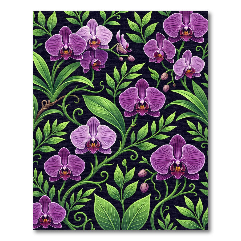 Vibrant Purple Orchid Garden Rug