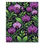 Vibrant Purple Orchid Garden Rug