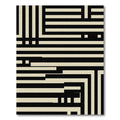 Modern Monochrome Linear Geometric Abstract Rug