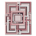Pale Rose Geometric Interlocking Frames Rug