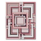 Pale Rose Geometric Interlocking Frames Rug
