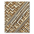 Wooden Weave Diagonal Stripes Rug