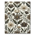 Earthy Tone Floral Vine Arrangement Rug