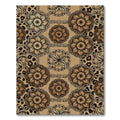 Chained Leopard Rosette Floral Earthy Tapestry Rug