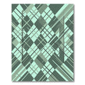 Sage Green Modern Geometric Diamond Art Rug