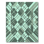 Sage Green Modern Geometric Diamond Art Rug
