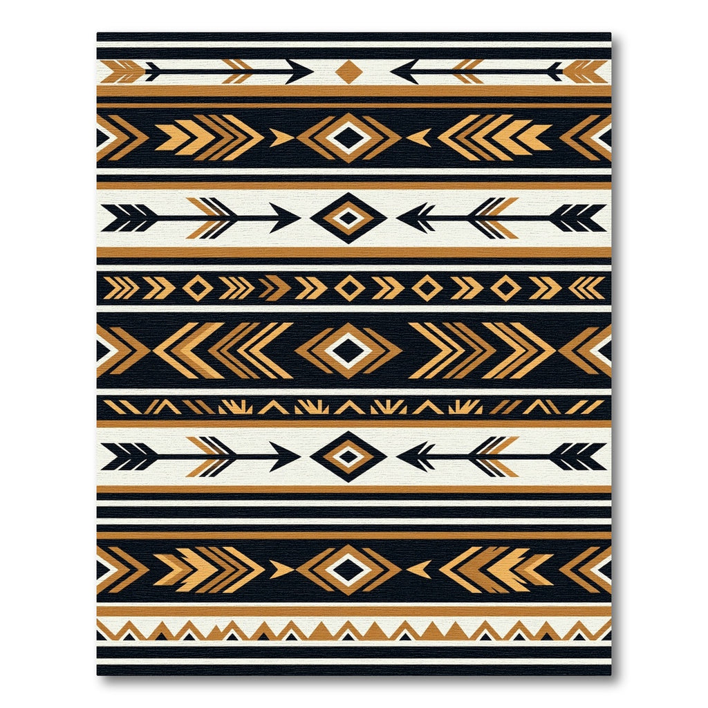 Bold gold arrow diamond stripe Rug