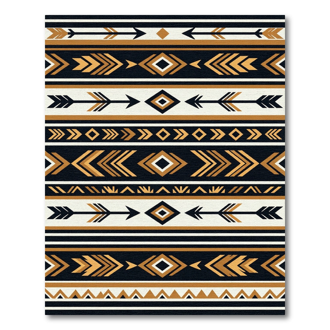 Bold gold arrow diamond stripe Rug