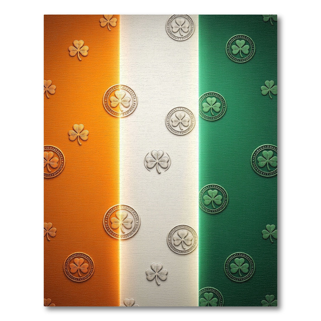 Irish Shamrock Tricolor St Patrick Rug