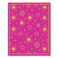 Vibrant Pink Sunburst Medallion Rug