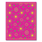 Vibrant Pink Sunburst Medallion Rug