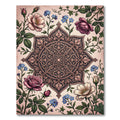 Vintage Floral Damask Ornate Medallion Rug