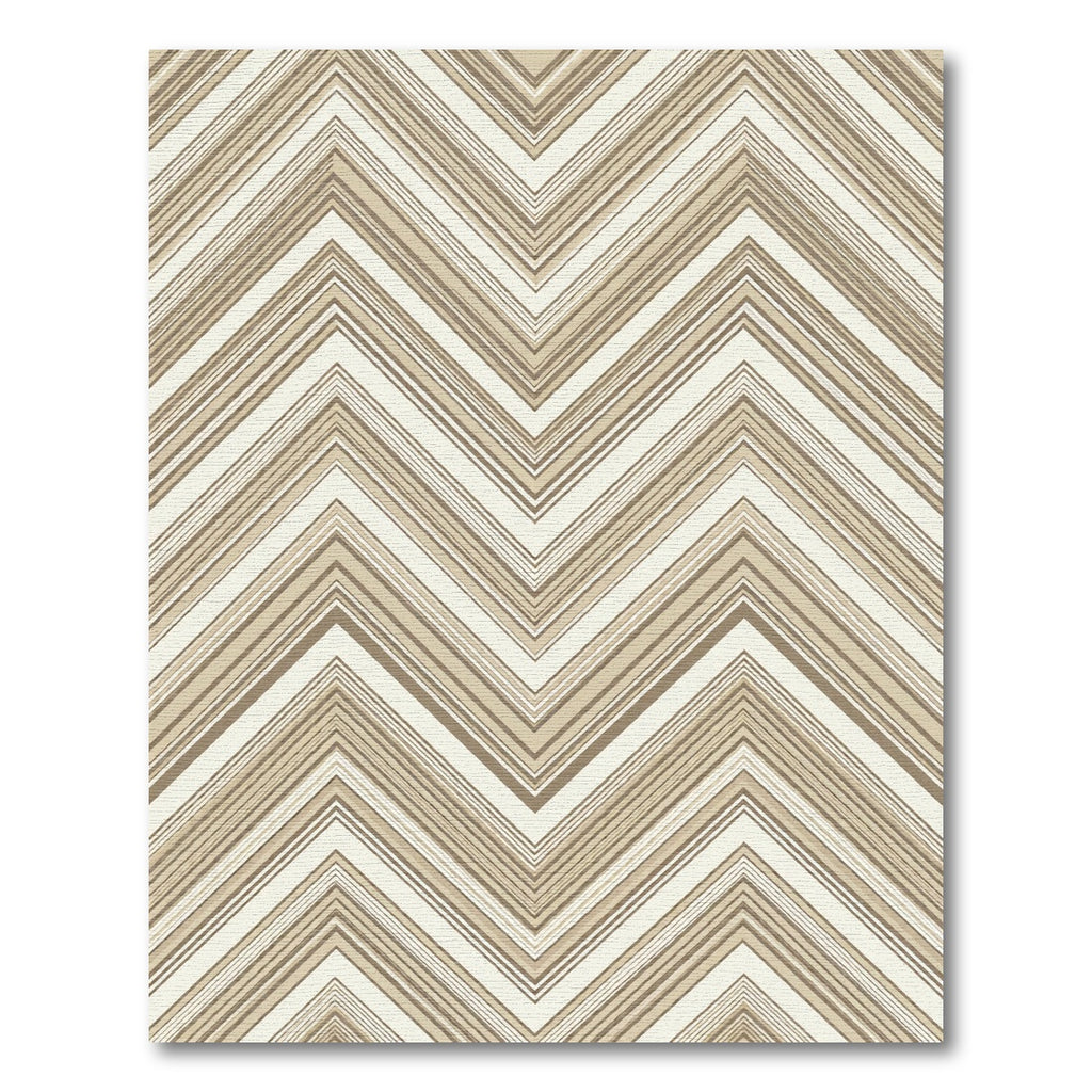 Neutral Toned Zigzag Chevron Stripe Rug