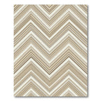 Neutral Toned Zigzag Chevron Stripe Rug