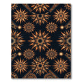 Vibrant Orange Starburst Geometric Rug