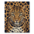 Bold Leopard Spots Animal Face Rug