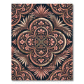 Coral Floral Medallion Dark Grand Rug