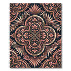Coral Floral Medallion Dark Grand Rug