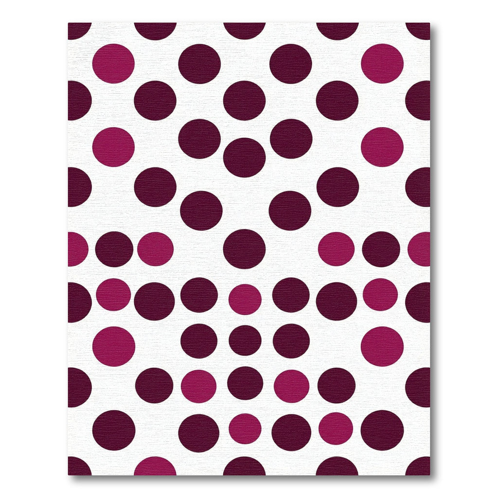 Crimson Magenta Polka Dot Collage Rug