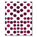 Crimson Magenta Polka Dot Collage Rug