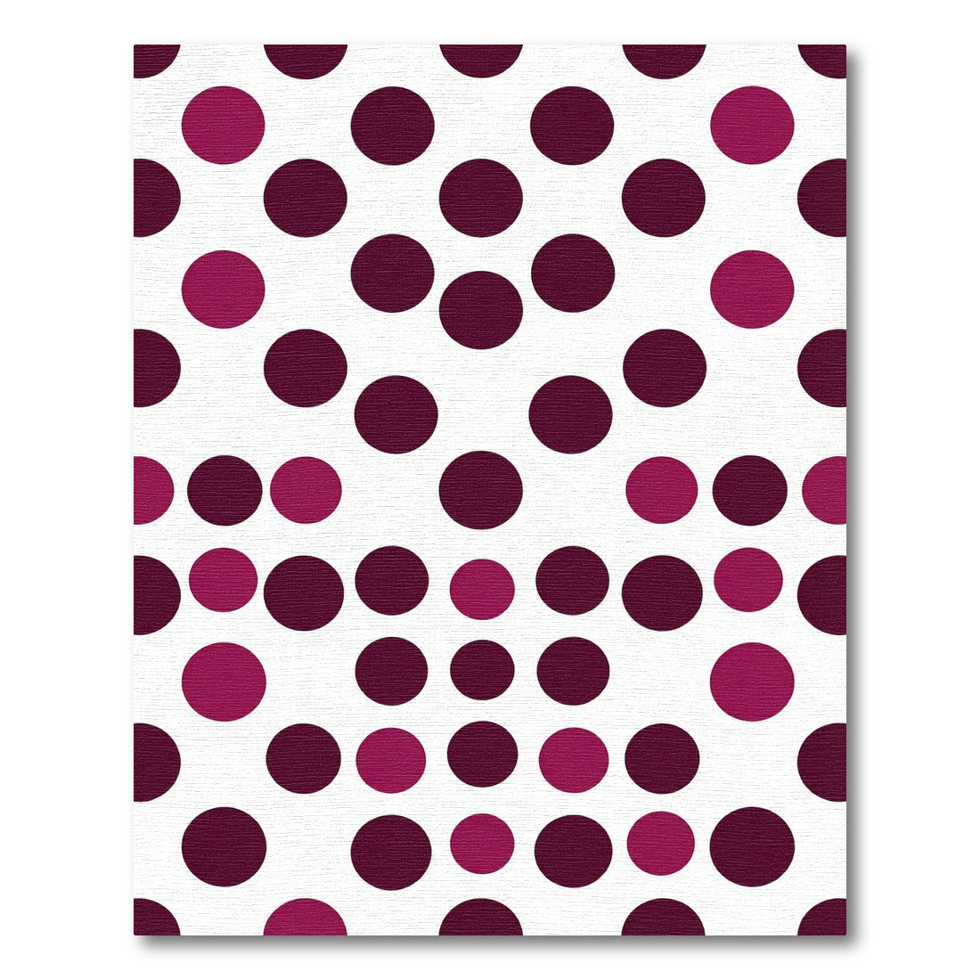 Crimson Magenta Polka Dot Collage Rug