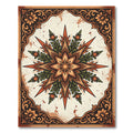 Vintage Ornate Floral Star Medallion Rug
