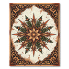 Vintage Ornate Floral Star Medallion Rug