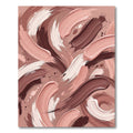 Abstract Earth Tone Brushstroke Swirl Rug
